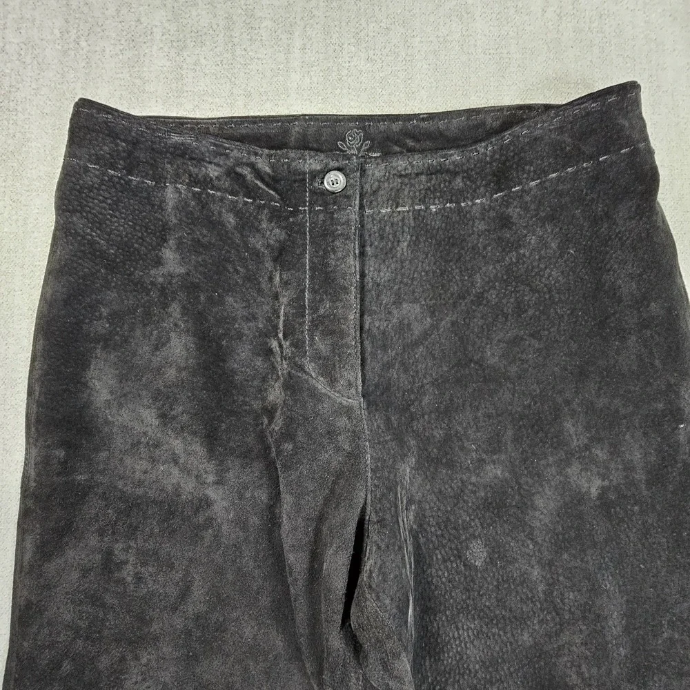 Provence D'amore Women's Black Suede Leather Capri Sz 8‎